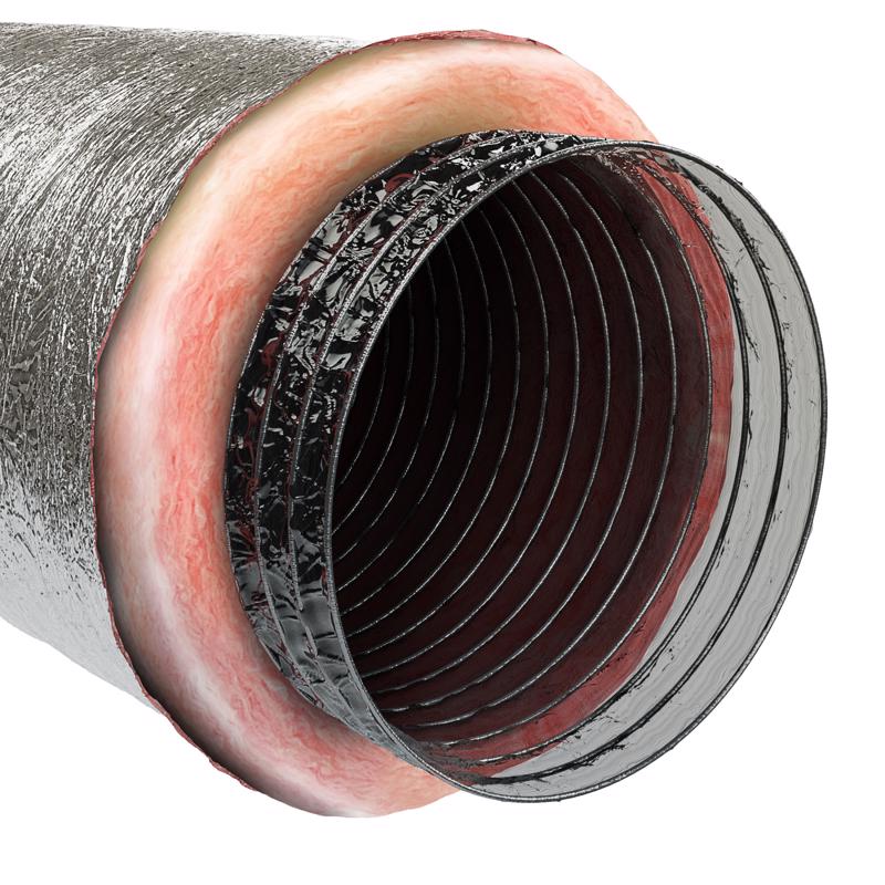 IMPERIAL - Imperial R4.2 25 ft. L X 12 in. D Silver Poly Duct