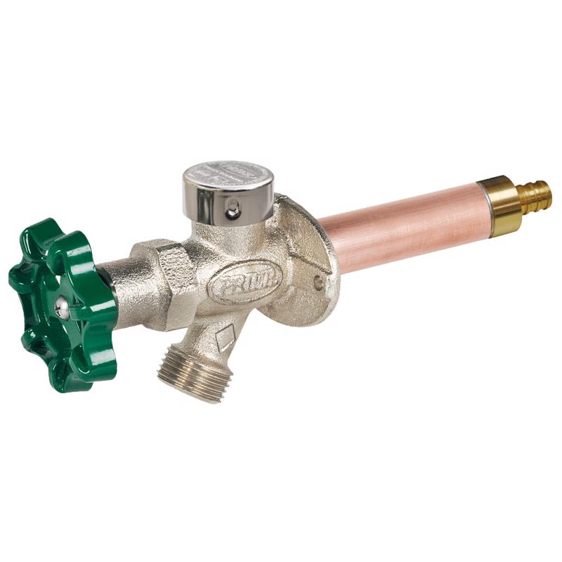 PRIER - Prier 1/2 in. Crimp PEX in. Anti-Siphon Brass Freezeless Wall Hydrant [C-144X06]