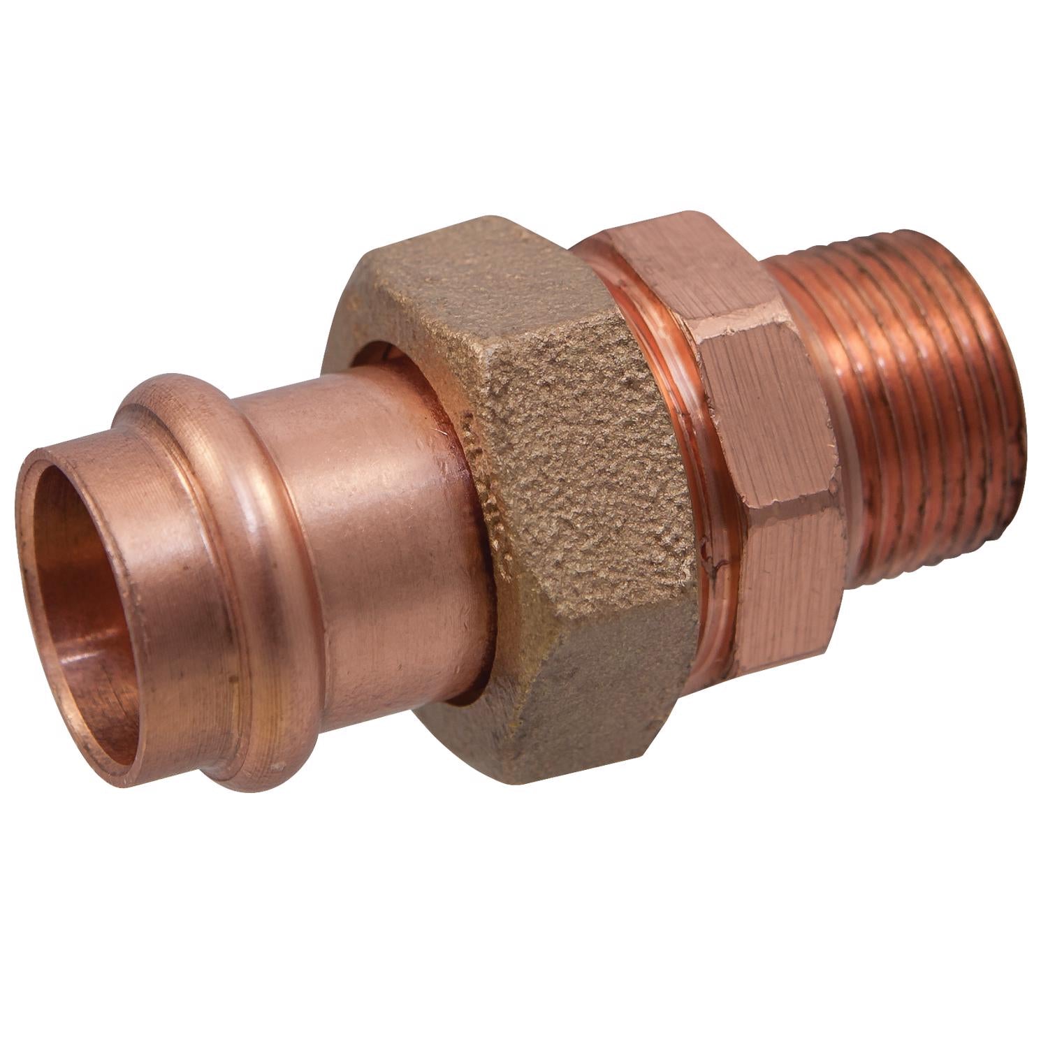 NIBCO Press System 1/2 in. Press X 1/2 in. D MIP Wrought Copper Union 1 pk