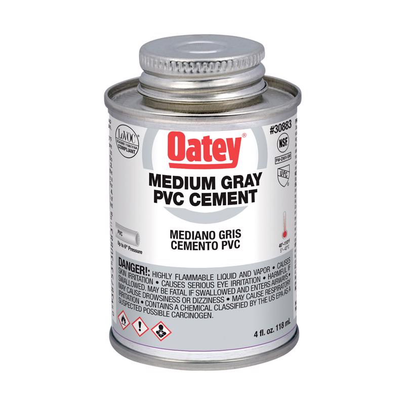 OATEY - Oatey Gray Cement For PVC 4 oz [30883]