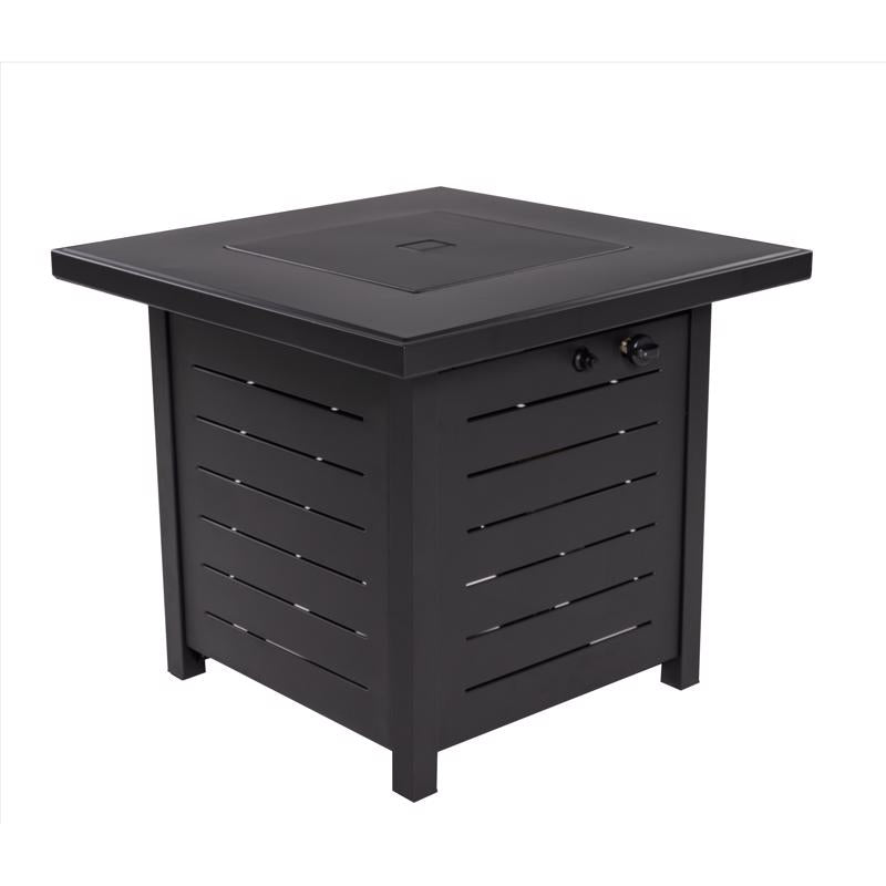 LIVING ACCENTS - Living Accents 28 in. W Steel Square Propane Fire Pit