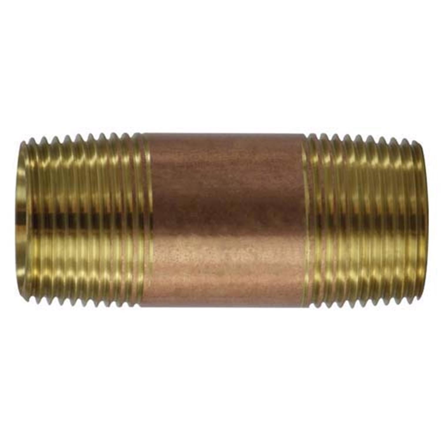 Anderson Metals 3/8 in. MPT in. X 3/8 in. D MPT Red Brass Pipe Nipple 3 in. L