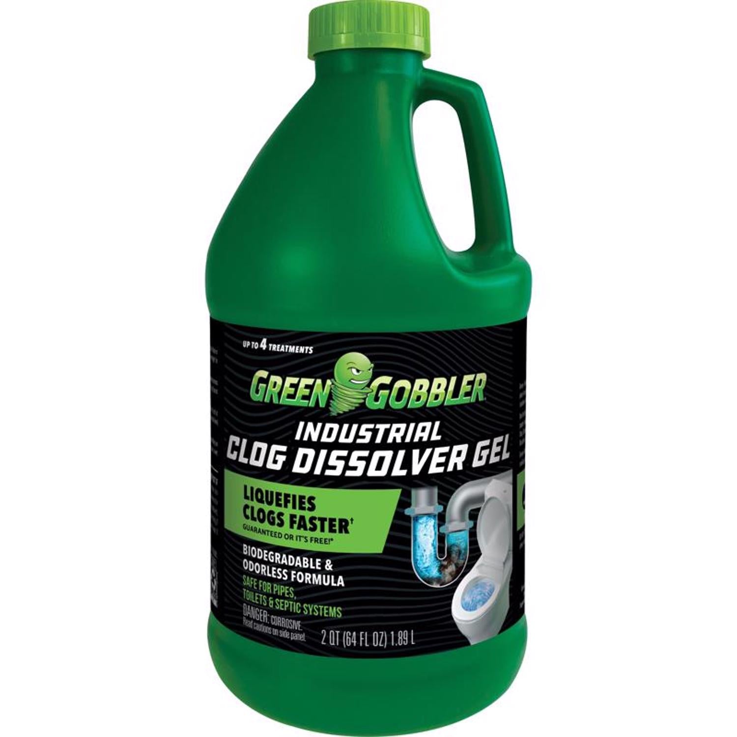 Green Gobbler Gel Hair & Grease Clog Remover 64 oz - Case of 4