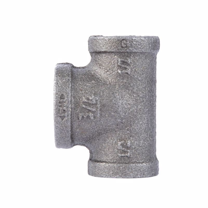 B & K - STZ Industries 1/2 in. FIP X 1/2 in. D FIP 3/4 in. D FIP Black Malleable Iron Reducing Tee