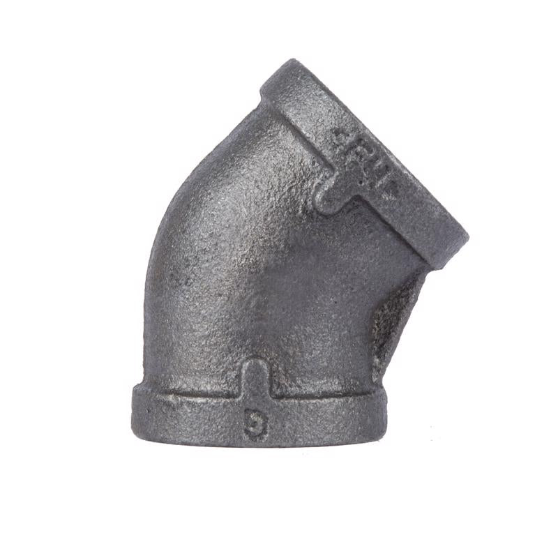 B & K - STZ Industries 1/4 in. FIP each X 1/4 in. D FIP Black Malleable Iron 45 Degree Elbow