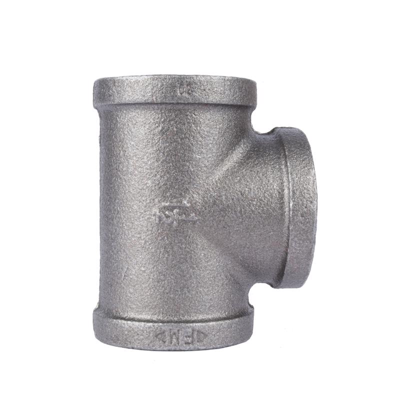 B & K - STZ Industries 1-1/2 in. FIP each X 1-1/2 in. D FIP 1-1/2 in. D FIP Black Malleable Iron Tee