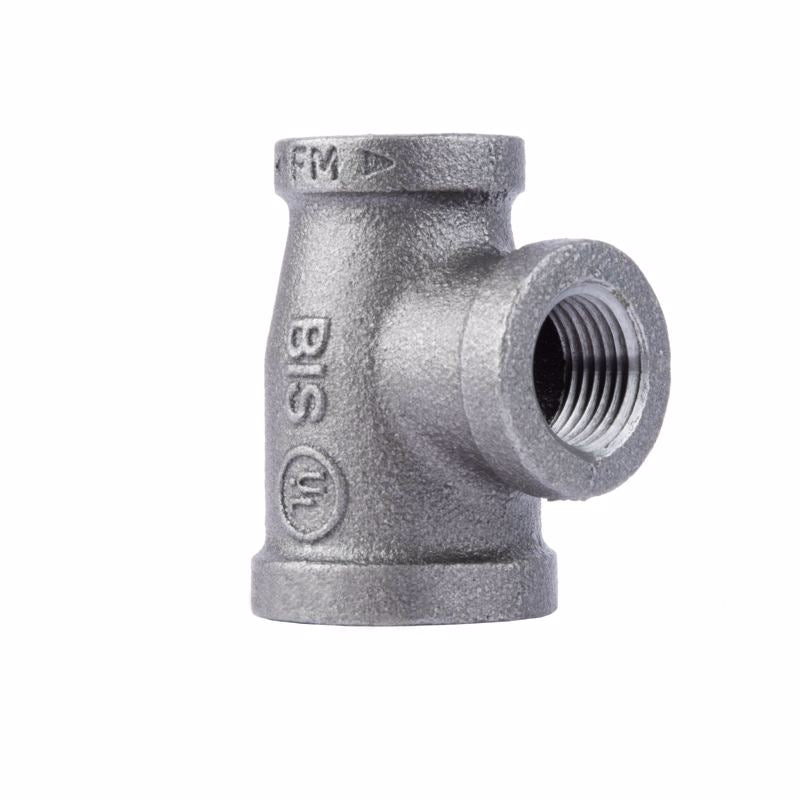 B & K - STZ Industries 3/4 in. FIP each X 1/2 in. D FIP 1/2 in. D FIP Black Malleable Iron Reducing Tee