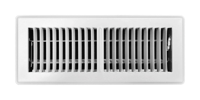 TRUE AIRE - Tru Aire 4 in. H X 12 in. W 2-Way Powder Coat White Steel Floor Register