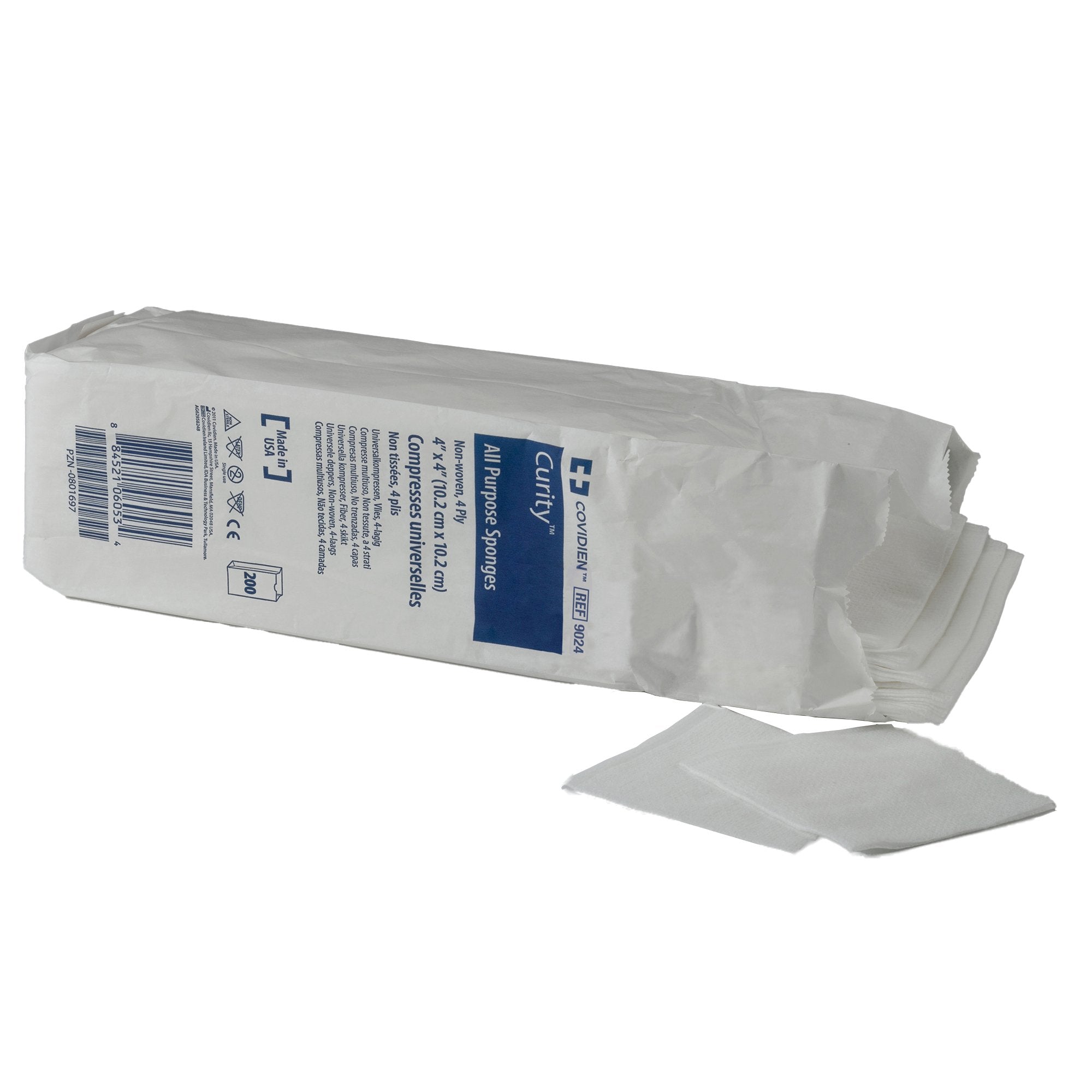 Cardinal - Nonwoven Sponge Curity™ 2 X 2 Inch 3-Ply NonSterile 200 per Pack [200/BG]