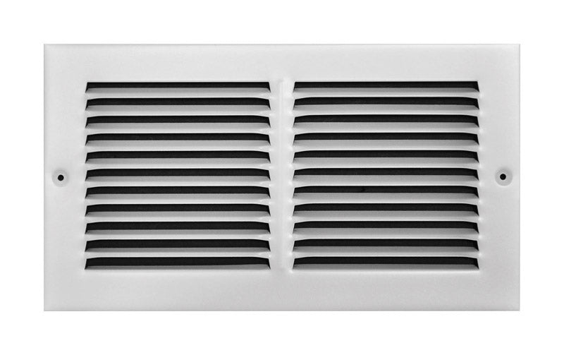 TRUE AIRE - Tru Aire 6 in. H X 12 in. W 1-Way Powder Coat White Steel Return Air Grille