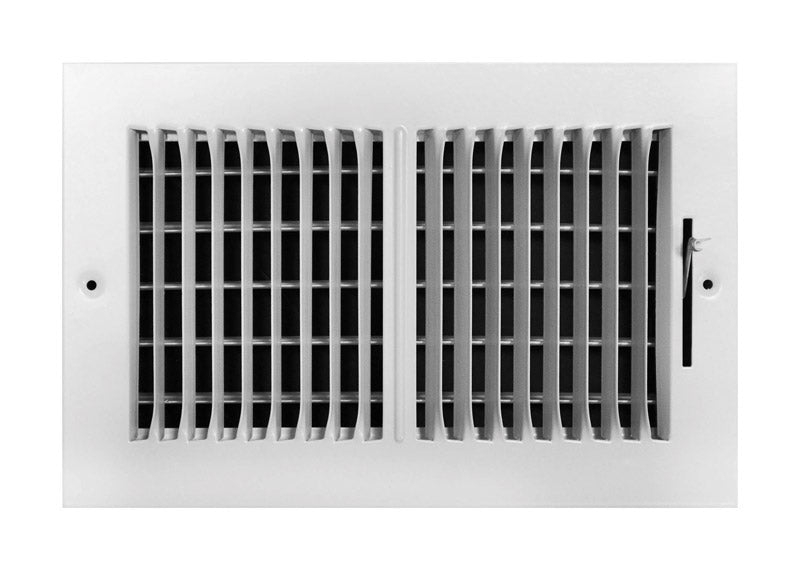 TRUE AIRE - Tru Aire 6 in. H X 10 in. W 2-Way Powder Coat White Steel Wall/Ceiling Register