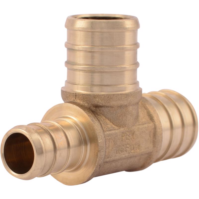 SHARKBITE - SharkBite 3/4 in. PEX X 1/2 in. D PEX Brass Reducing Tee [UC444LFA]