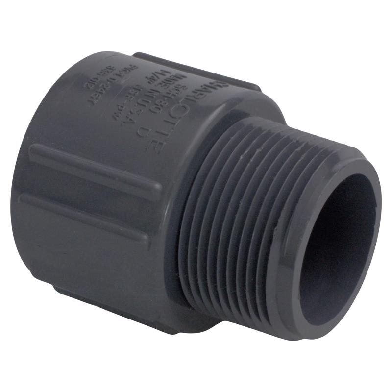 CHARLOTTE PIPE - Charlotte Pipe 1-1/2 in. Slip X 1-1/2 in. D MPT PVC Adapter 1 pk