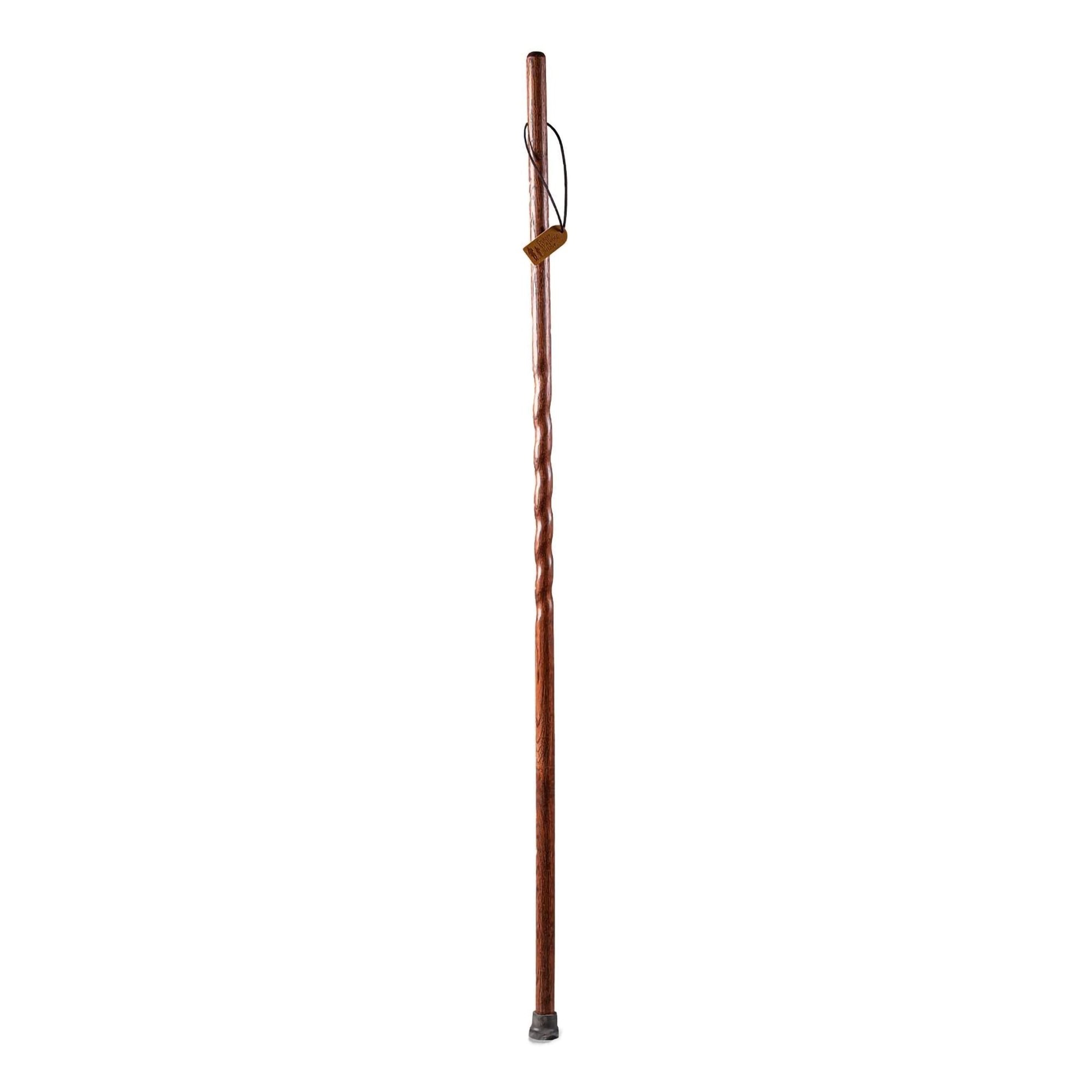 Mabis Healthcare - Walking Stick Brazos™ Twisted Trekker Wood 55 Inch Height Red Oak [1/EA]