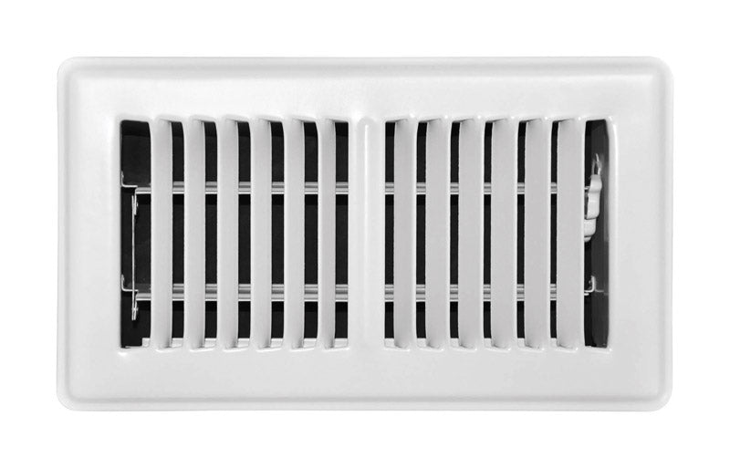 TRUE AIRE - Tru Aire 4 in. H X 8 in. W 2-Way Powder Coat White Steel Floor Register