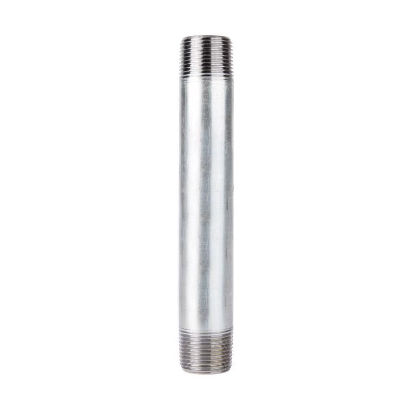 STZ INDUSTRIES - STZ Industries 2 in. MIP each X 2 in. D MIP Galvanized Steel 8 in. L Nipple