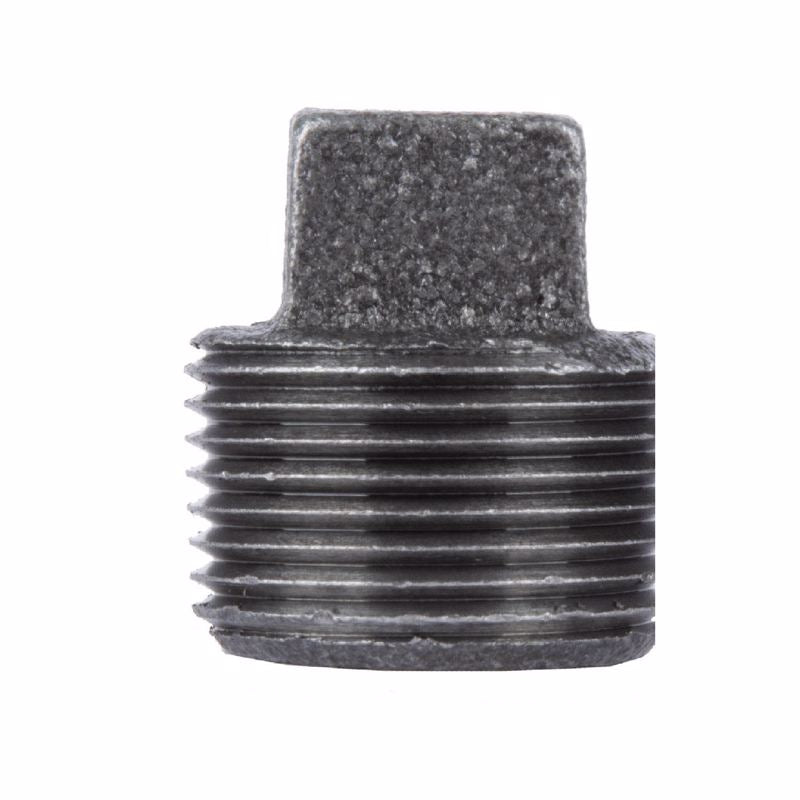 B & K - STZ Industries 3/8 in. MIP each Black Malleable Iron Plug