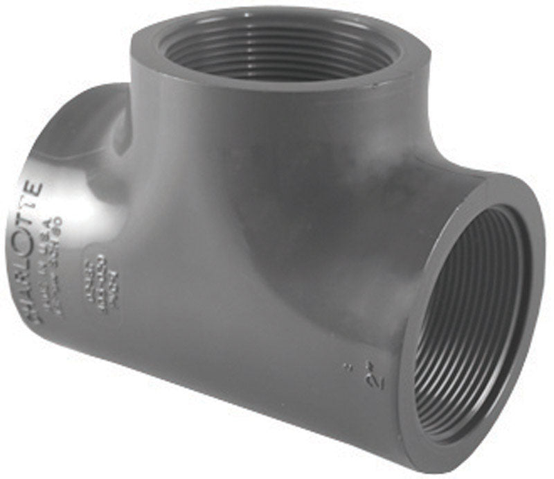 CHARLOTTE PIPE - Charlotte Pipe Schedule 80 1/2 in. FPT X 1/2 in. D FPT PVC Tee 1 pk
