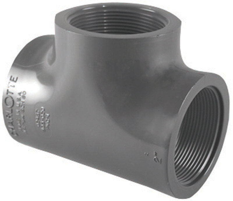 CHARLOTTE PIPE - Charlotte Pipe Schedule 80 3/4 in. FPT X 3/4 in. D FPT PVC Tee 1 pk