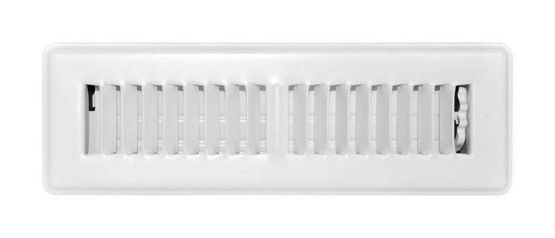 TRUE AIRE - Tru Aire 2 in. H X 10 in. W 2-Way Powder Coat White Steel Floor Register [C150MWT02X10]