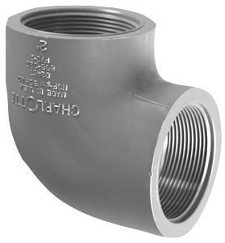 CHARLOTTE PIPE - Charlotte Pipe Schedule 80 1-1/4 in. FPT X 1-1/4 in. D FPT PVC 90 Degree Elbow 1 pk
