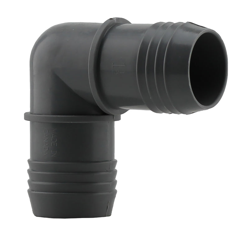 BOSHART INDUSTRIES - Boshart Industries 1-1/2 in. Insert in. X 1-1/2 in. D Insert Polypropylene 90 Degree Elbow 1 pk