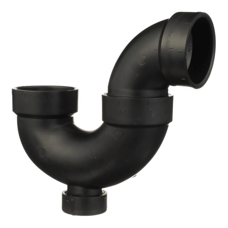 CHARLOTTE PIPE - Charlotte Pipe 1-1/2 in. Hub X 1-1/2 in. D Hub ABS P-Trap [ABS00707X0600]