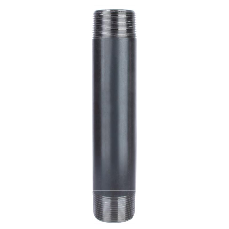STZ INDUSTRIES - STZ Industries 1-1/4 in. MIP each X 1-1/4 in. D MIP Black Steel 8 in. L Nipple