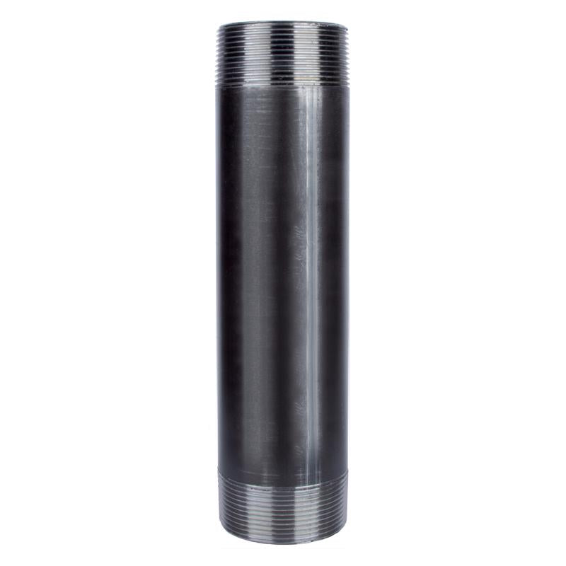 STZ INDUSTRIES - STZ Industries 2 in. MIP each X 2 in. D MIP Black Steel 8 in. L Nipple