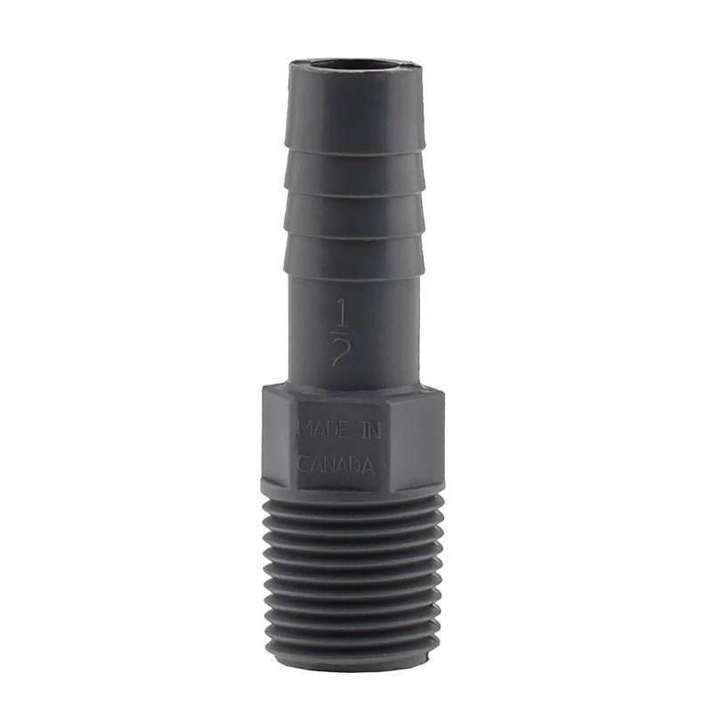 BOSHART INDUSTRIES - Boshart Industries 1/2 in. MPT in. X 1/2 in. D Insert Polypropylene Male Adapter 1 pk