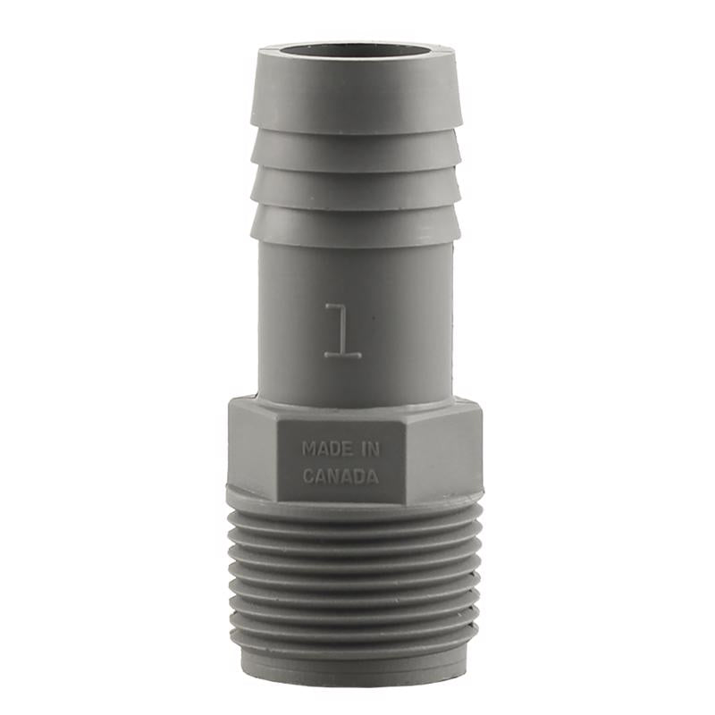 BOSHART INDUSTRIES - Boshart Industries 1 in. MPT in. X 1 in. D Insert Polypropylene Male Adapter 1 pk