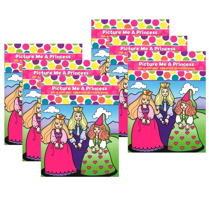 DO-A-DOT ART! - Picture Me A Princess Creative Art & Activity Book, Pack of 6
