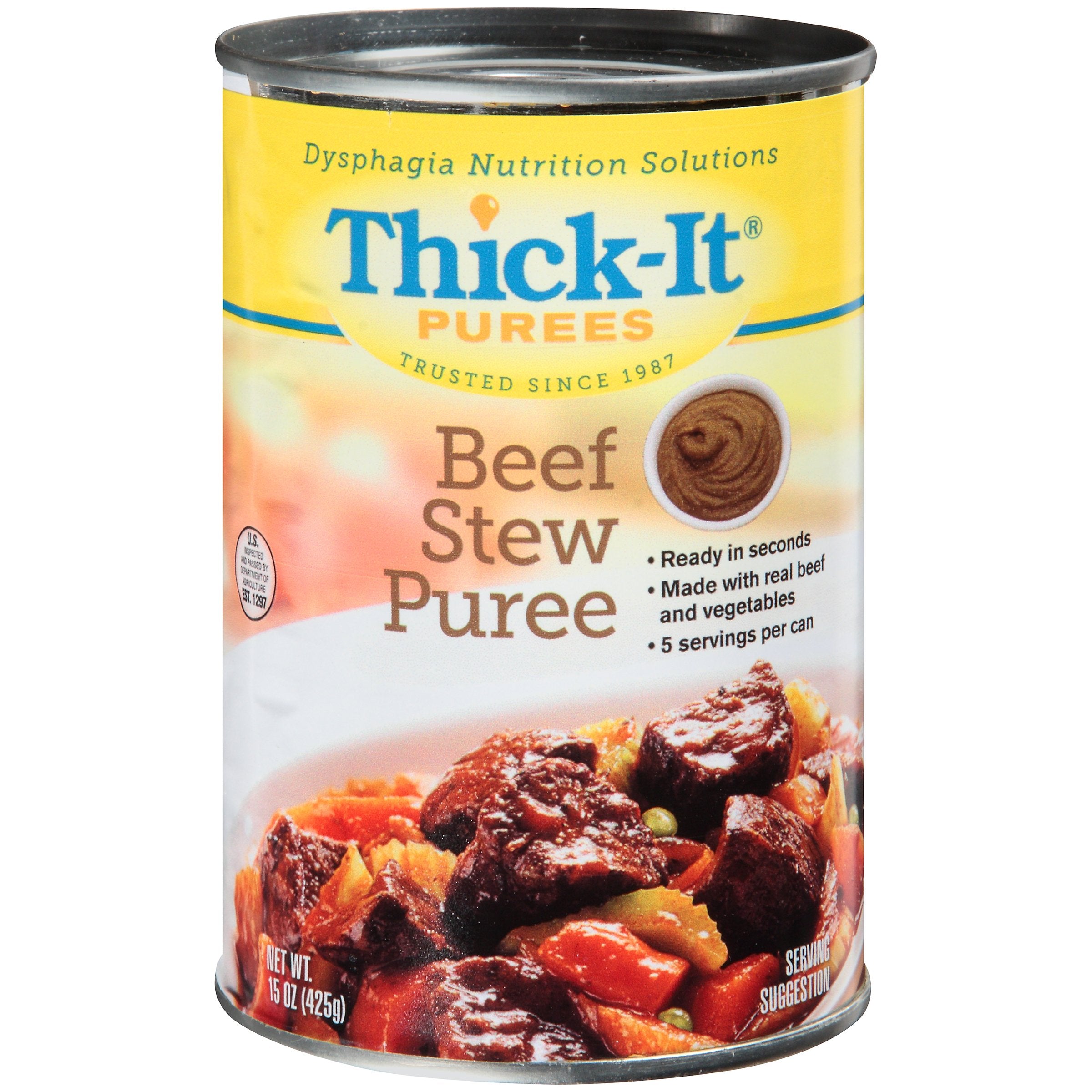 Kent Precision Foods - Thickened Food Thick-It® 15 oz. Can Beef Stew Flavor Puree IDDSI Level 4 Extremely Thick/Pureed [1/EA]