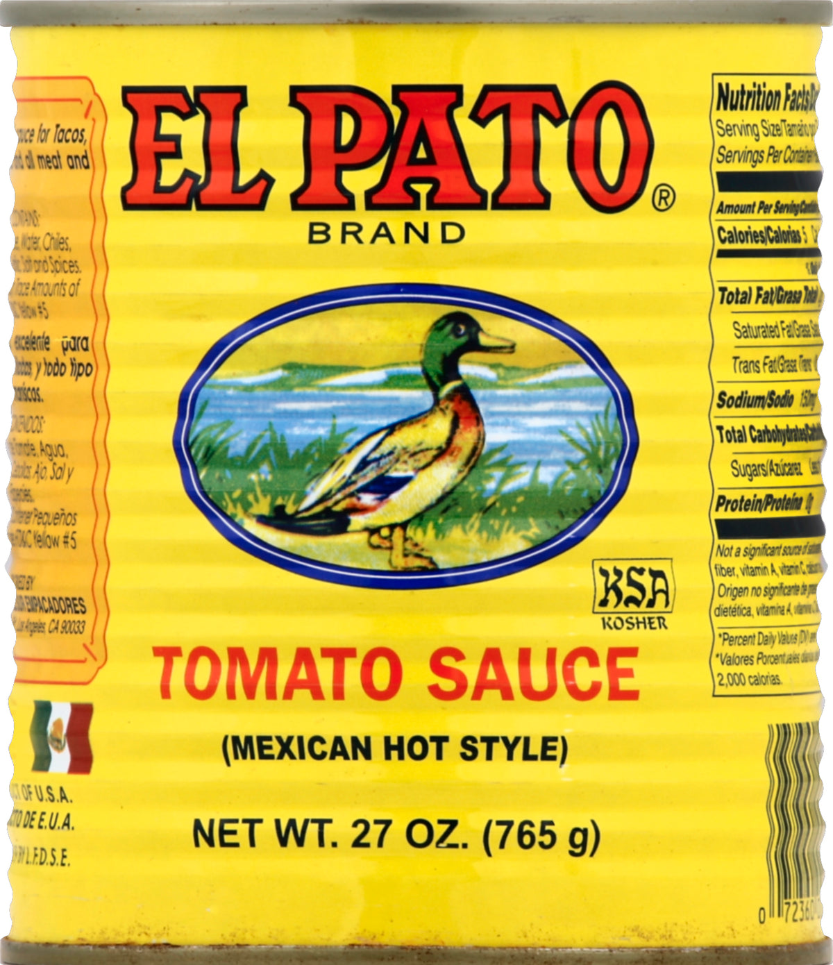 El Pato Tomato Sauce 27 oz - Case of 12