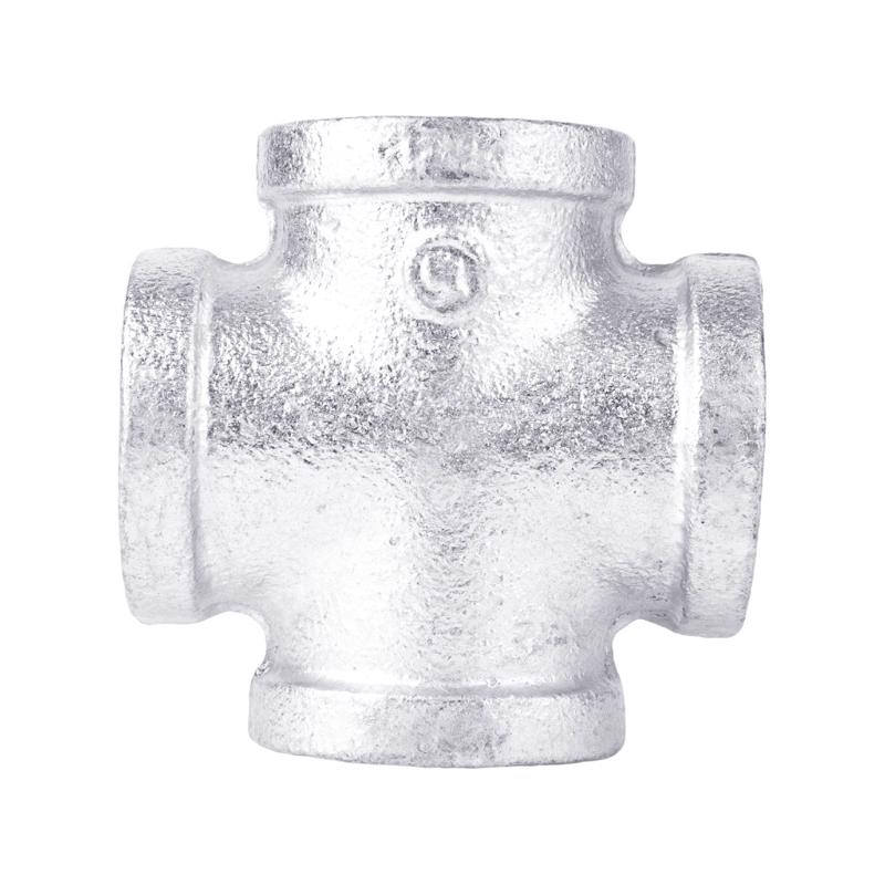 B & K - STZ Industries 1/2 in. FIP each X 1/2 in. D FIP 1/2 in. D FIP Galvanized Malleable Iron Cross