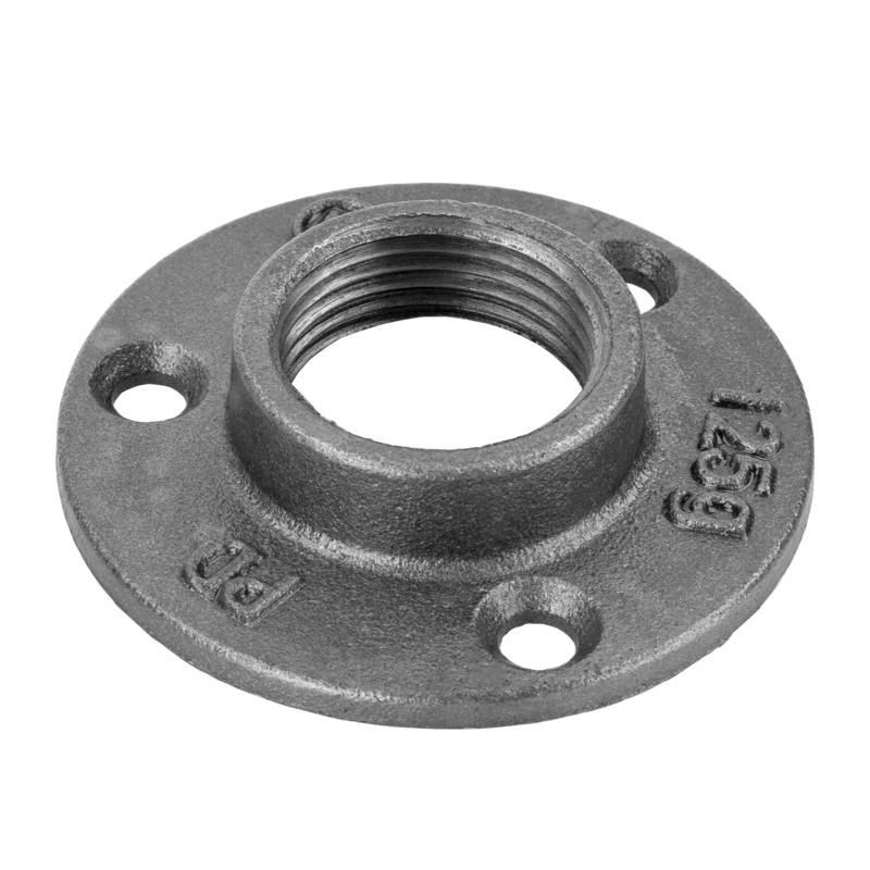 B & K - STZ Industries 1/4 in. FIP each Black Malleable Iron Floor Flange