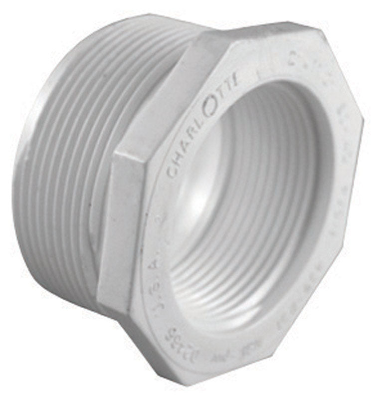 CHARLOTTE PIPE - Charlotte Pipe Schedule 40 1 in. MPT X 1/2 in. D FPT PVC Reducing Bushing 1 pk