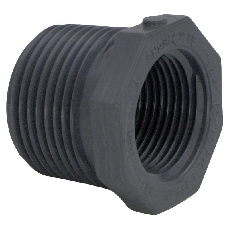 CHARLOTTE PIPE - Charlotte Pipe Schedule 80 1 in. MPT X 3/4 in. D FPT PVC Reducing Bushing 1 pk