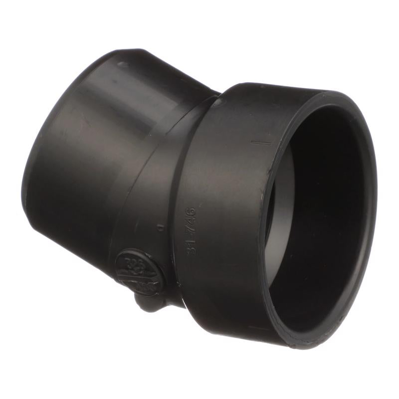CHARLOTTE PIPE - Charlotte Pipe 1-1/2 in. Spigot X 1-1/2 in. D Hub ABS 22-1/2 Degree Elbow