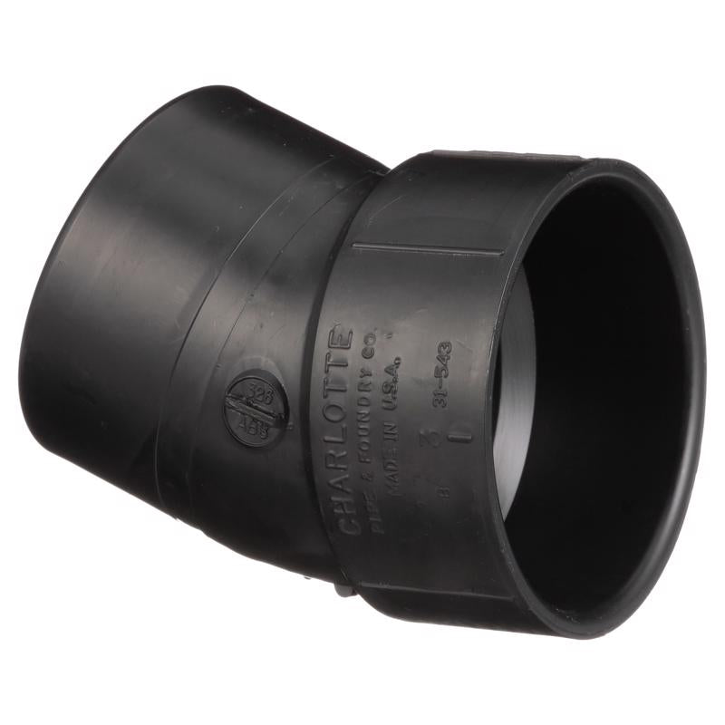 CHARLOTTE PIPE - Charlotte Pipe 3 in. Slip X 3 in. D Hub ABS Elbow