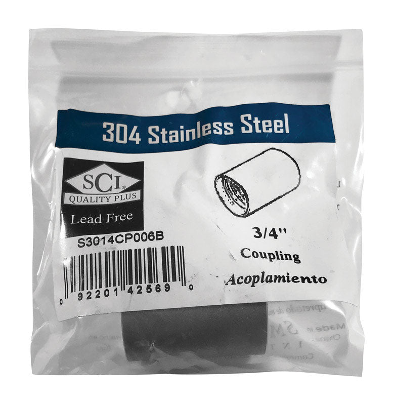 SMITH-COOPER - Smith-Cooper 3/4 in. FPT X 3/4 in. D FPT Stainless Steel Coupling