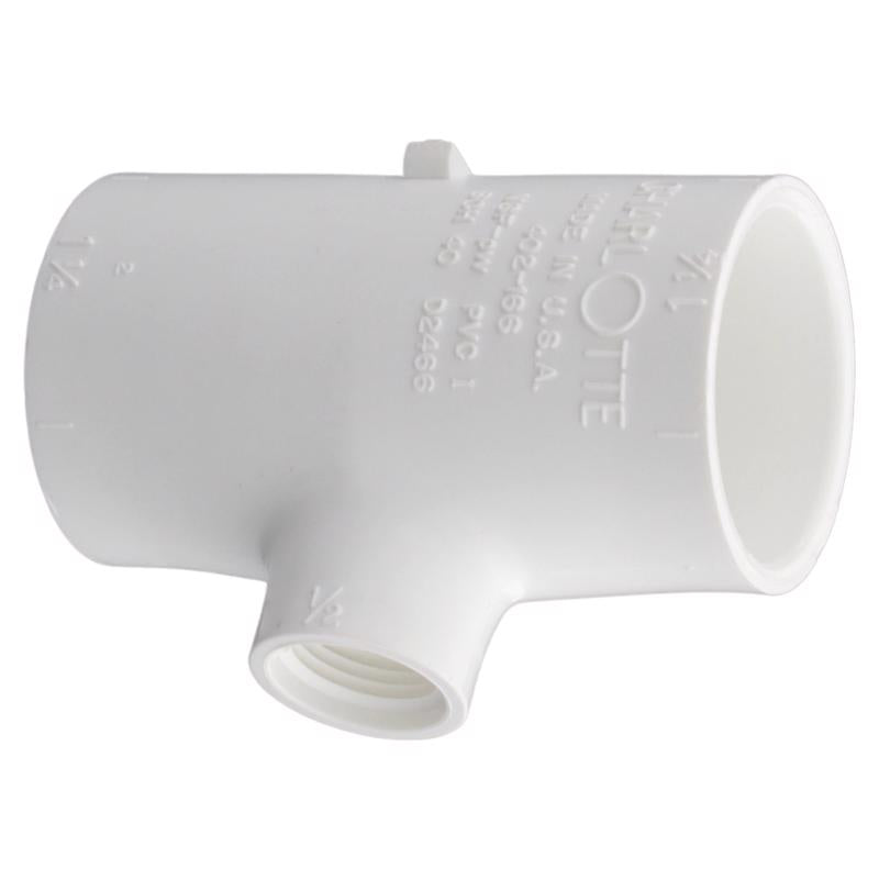 CHARLOTTE PIPE - Charlotte Pipe Schedule 40 1-1/4 in. Slip X 1-1/4 in. D FPT PVC Reducing Tee 1 pk