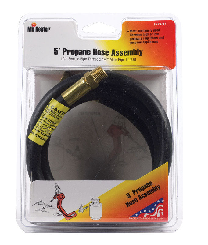 MR. HEATER - Mr. Heater 1/4 in. D X 1/4 in. D X 5 ft. L Brass/Plastic FPT x MPT Hose Assembly