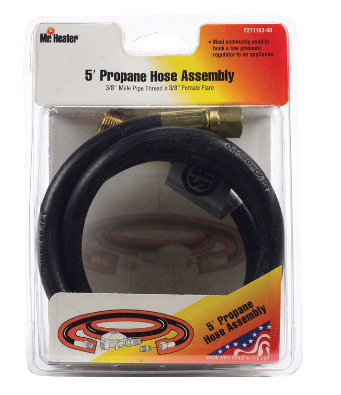 MR. HEATER - Mr. Heater 3/8 in. D X 3/8 in. D X 5 ft. L Brass/Plastic Hose Assembly