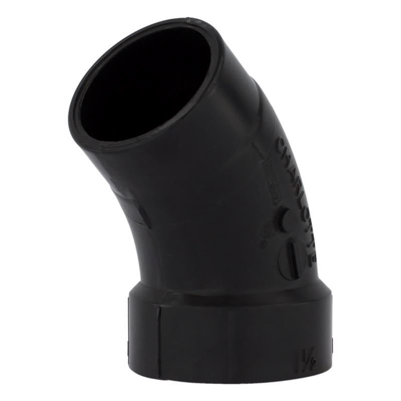 CHARLOTTE PIPE - Charlotte Pipe 1-1/2 in. Hub X 1-1/2 in. D Spigot ABS 40 Degree Street Elbow