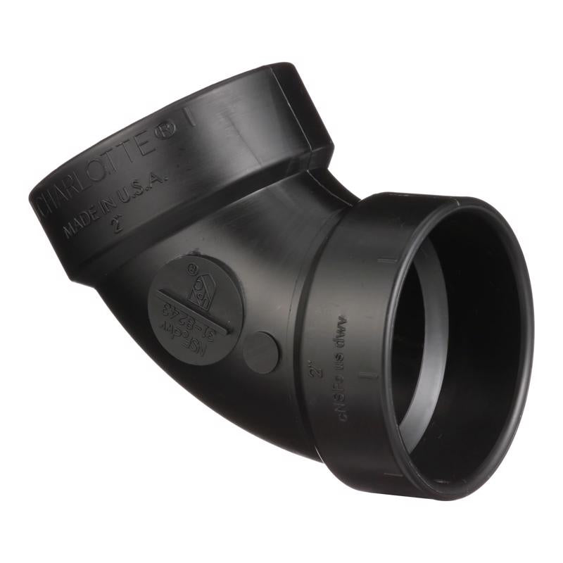 CHARLOTTE PIPE - Charlotte Pipe 2 in. Hub X 2 in. D Hub ABS 60 Degree Elbow