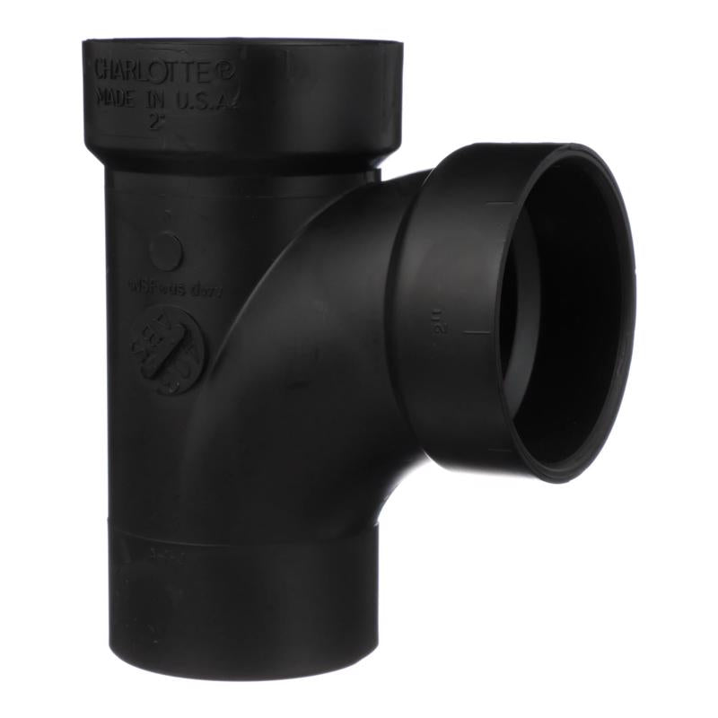 CHARLOTTE PIPE - Charlotte Pipe 2 in. Hub X 2 in. D Hub ABS Sanitary Street Tee