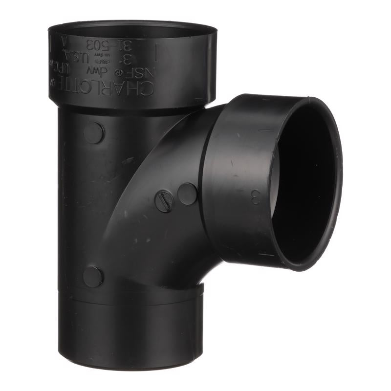 CHARLOTTE PIPE - Charlotte Pipe 3 in. Hub X 3 in. D Hub ABS Sanitary Street Tee [ABS004031000]