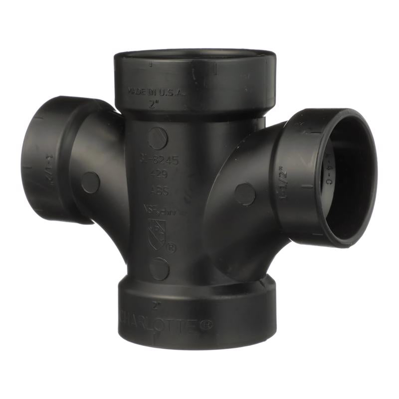 CHARLOTTE PIPE - Charlotte Pipe 2 in. Hub X 2 in. D Hub ABS Sanitary Tee [ABS004290600]