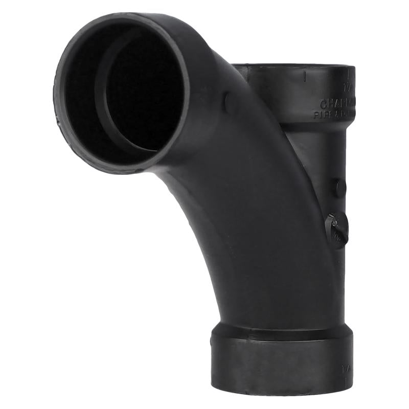 CHARLOTTE PIPE - Charlotte Pipe 1-1/2 in. Hub X 1-1/2 in. D Hub ABS Long Turn Tee Wye